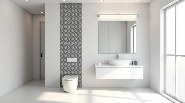 Des panneaux muraux pratiques pour une salle de bain chic